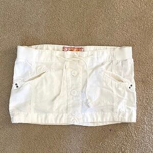TRF Summer Y2K White Mini Skirt